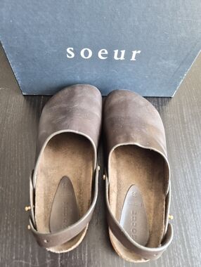 Soeur Sleepy swivel-strap leather mules